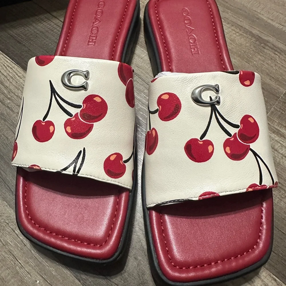 Coach cherry print slides - Picture 3 of 4
